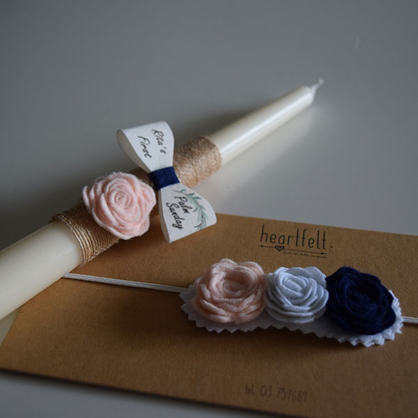 Jute Flower Small Candle 001