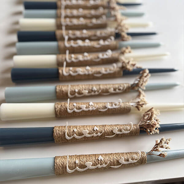 Jute Rope Medium Candle هوشعنا 011