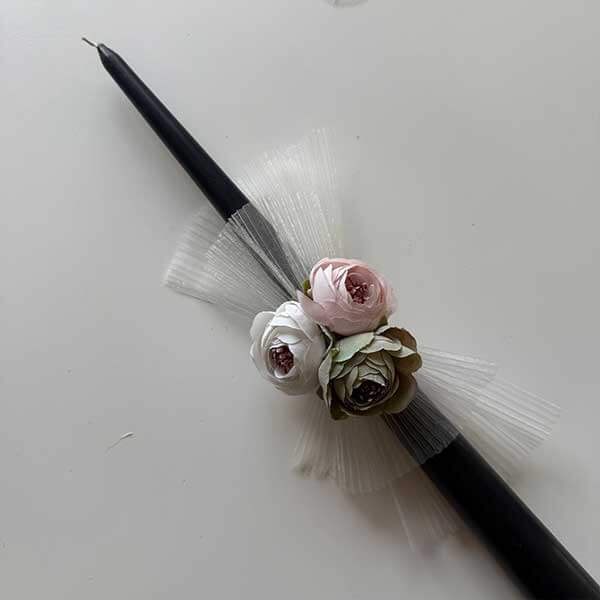 Tulle & Flowers Candle 002