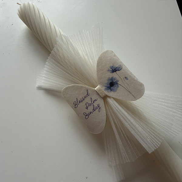 Twisted Candle Tulle & Patterned Bow 001