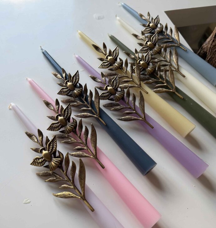 Antique Copper Holy Spirit Cone Candle